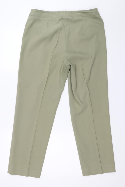 Offshoot Womens Green Trousers Size 14 L27 in