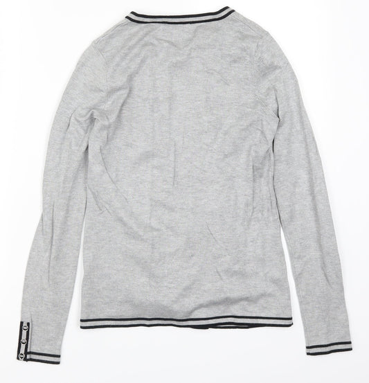 Preworn Womens Grey Cardigan Jumper Size 8