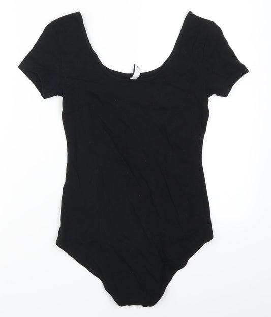 H&M Womens Black Bodysuit One-Piece Size S