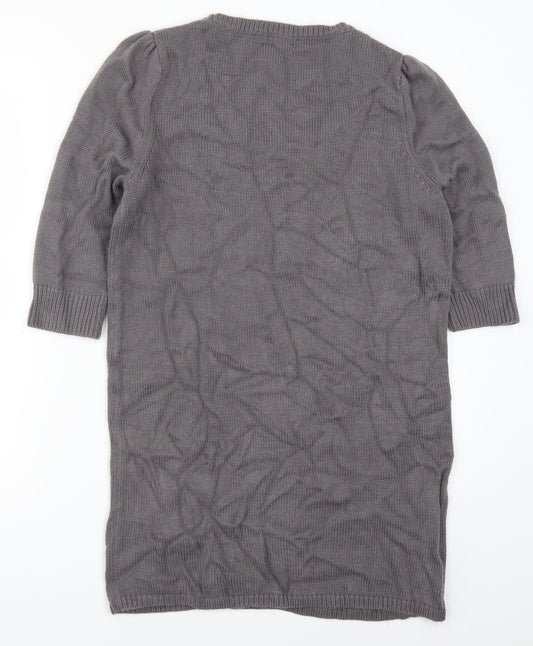 Papaya Womens Grey Jumper Dress Size 14 - Bow