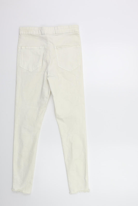 Miss Selfridge Womens White Denim Skinny Jeans Size 10 L26 in