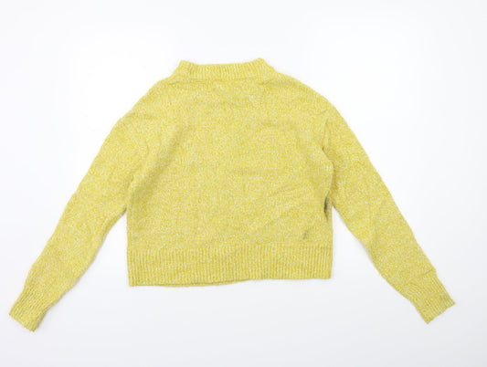 Yes Lola Womens Yellow Knit Pullover Jumper Size S