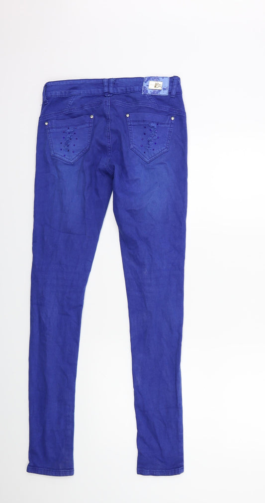 MISS ROSA Womens Blue Denim Skinny Jeans Size S L31 in