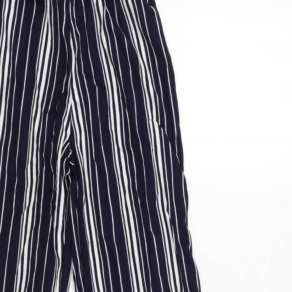 Preworn Womens Blue Striped Trousers Size S L24 in