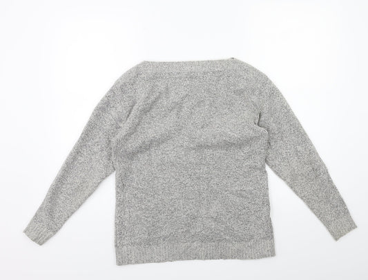 M&Co Womens Grey Knit Pullover Jumper Size 12