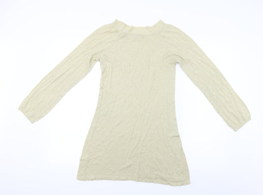 Miso Womens Beige Basic Blouse Size 8