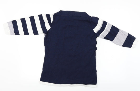 Bonmarché Womens Blue Striped Pullover Jumper Size XS