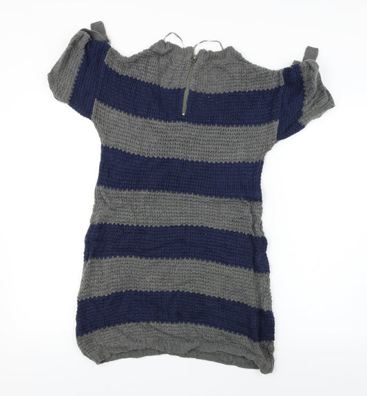 George Womens Grey Striped Bodycon Size 8