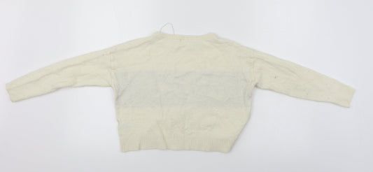 GU Girls Ivory Pullover Jumper Size S