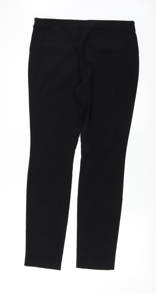 Papaya Womens Black Trousers Size 12 L27 in