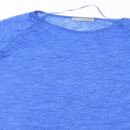 Atmosphere Womens Blue Basic Blouse Size 8