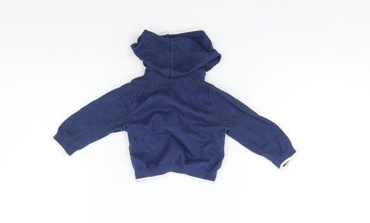 Marks and Spencer Boys Blue Cardigan Jumper Size 3-6 Months