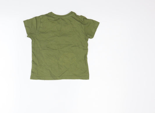 Primark Boys Green Basic T-Shirt Size 2-3 Years