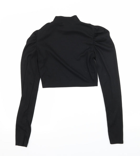 PRETTYLITTLETHING Womens Black Jersey Basic T-Shirt Size 8