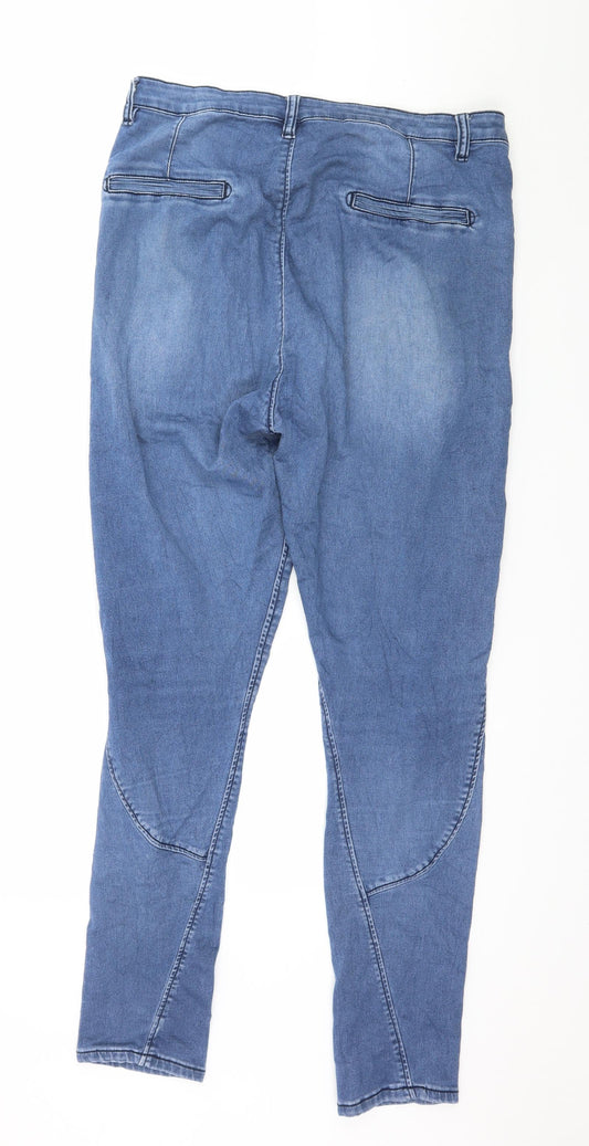 Preworn Womens Blue Denim Skinny Jeans Size 34 in L31 in