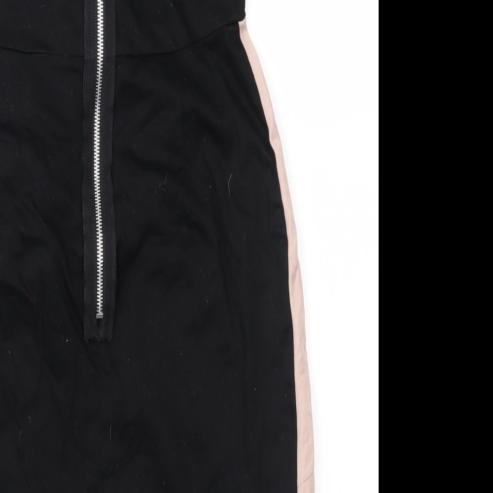 TFNC Womens Black Colourblock Pencil Dress Size 8