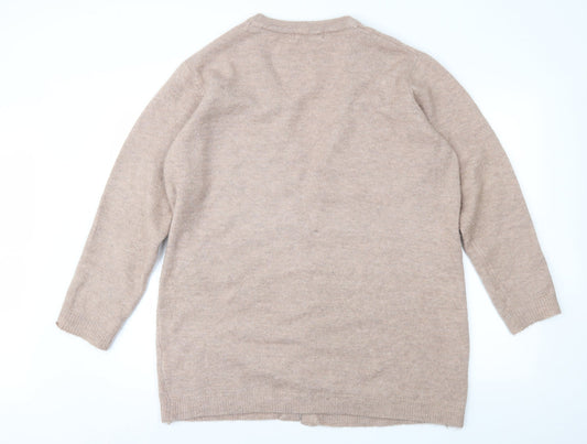 THINK POSITIVE Womens Brown Cardigan Jumper Size XL