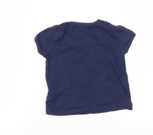 Earlydays Girls Blue Basic T-Shirt Size 9-12 Months