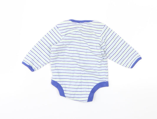 Gap Boys Blue Striped Basic T-Shirt Size 0-3 Months