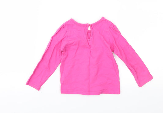 Cheeky monkey Girls Pink Basic T-Shirt Size 12-18 Months