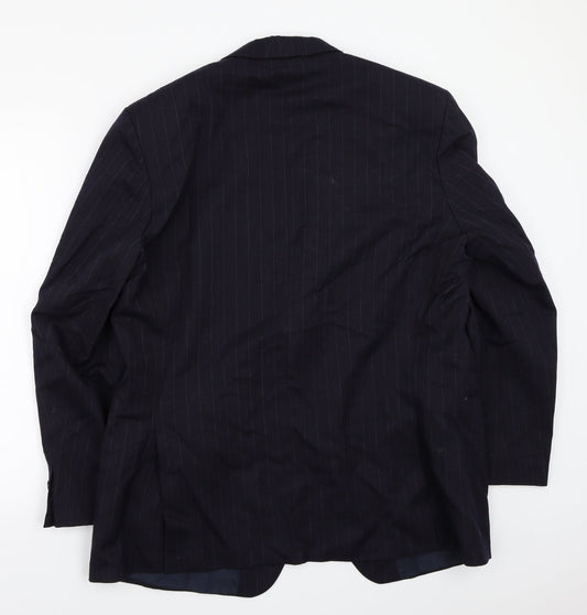 Marks and Spencer Mens Blue Striped Jacket Suit Jacket Size 44