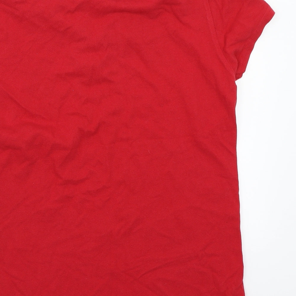 George Girls Red Basic Polo Size 15 Years