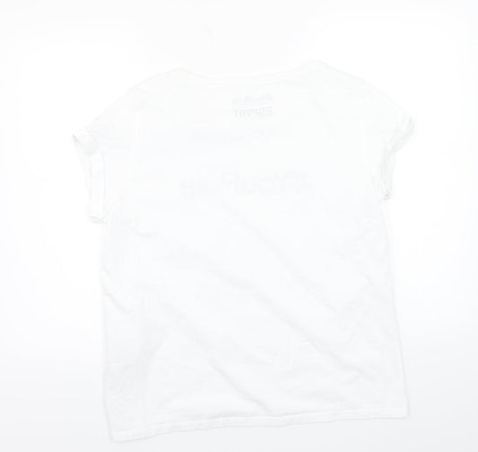Espirit Womens White Basic T-Shirt Size L