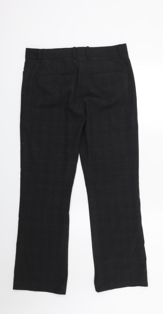 Gap Womens Grey Check Trousers Size 8 L29 in