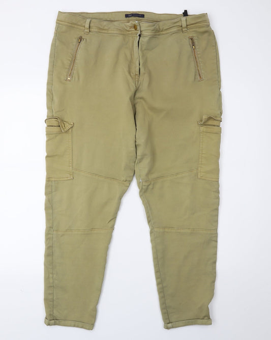 Marks and Spencer Mens Green Cropped Jeans Size 20 L24 in