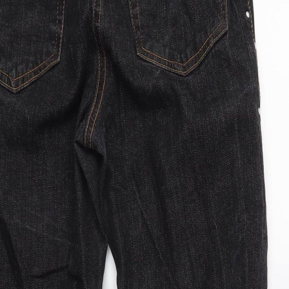Fabric Womens Black Denim Skinny Jeans Size 12 L25 in