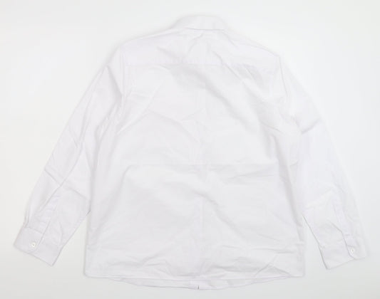 Marks and Spencer Girls White Basic Button-Up Size 16 Years
