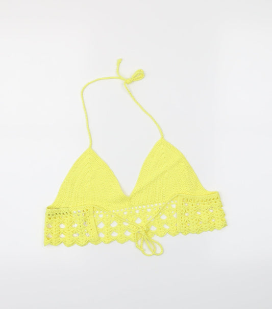 Atmosphere Womens Yellow Cropped Tank Size XS