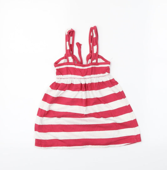 yd Girls Red Striped Basic Tank Size 7-8 Years
