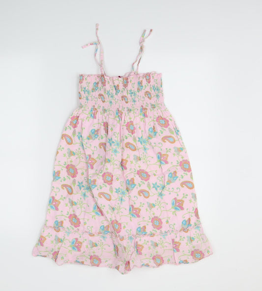 CQ Girls Pink Floral Trapeze & Swing Size 4-5 Years