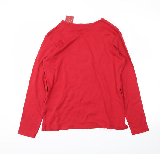isle Womens Red Tunic T-Shirt Size S