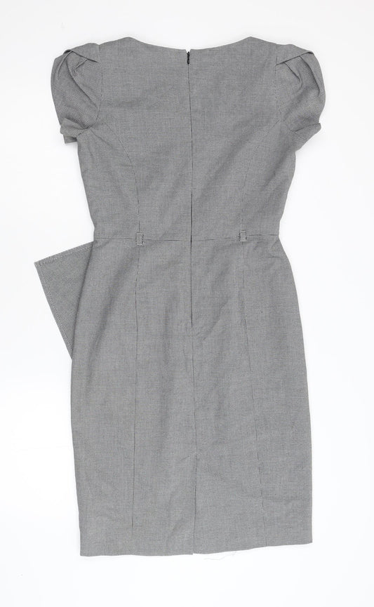 Marks & Spencer Womens Multicoloured Houndstooth Shift Size 10 - Fine Houndstooth