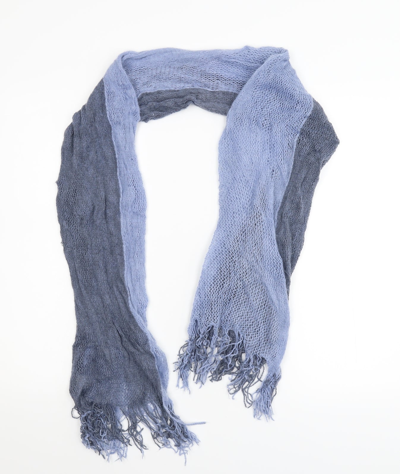 Preworn Unisex Blue Knit Scarf