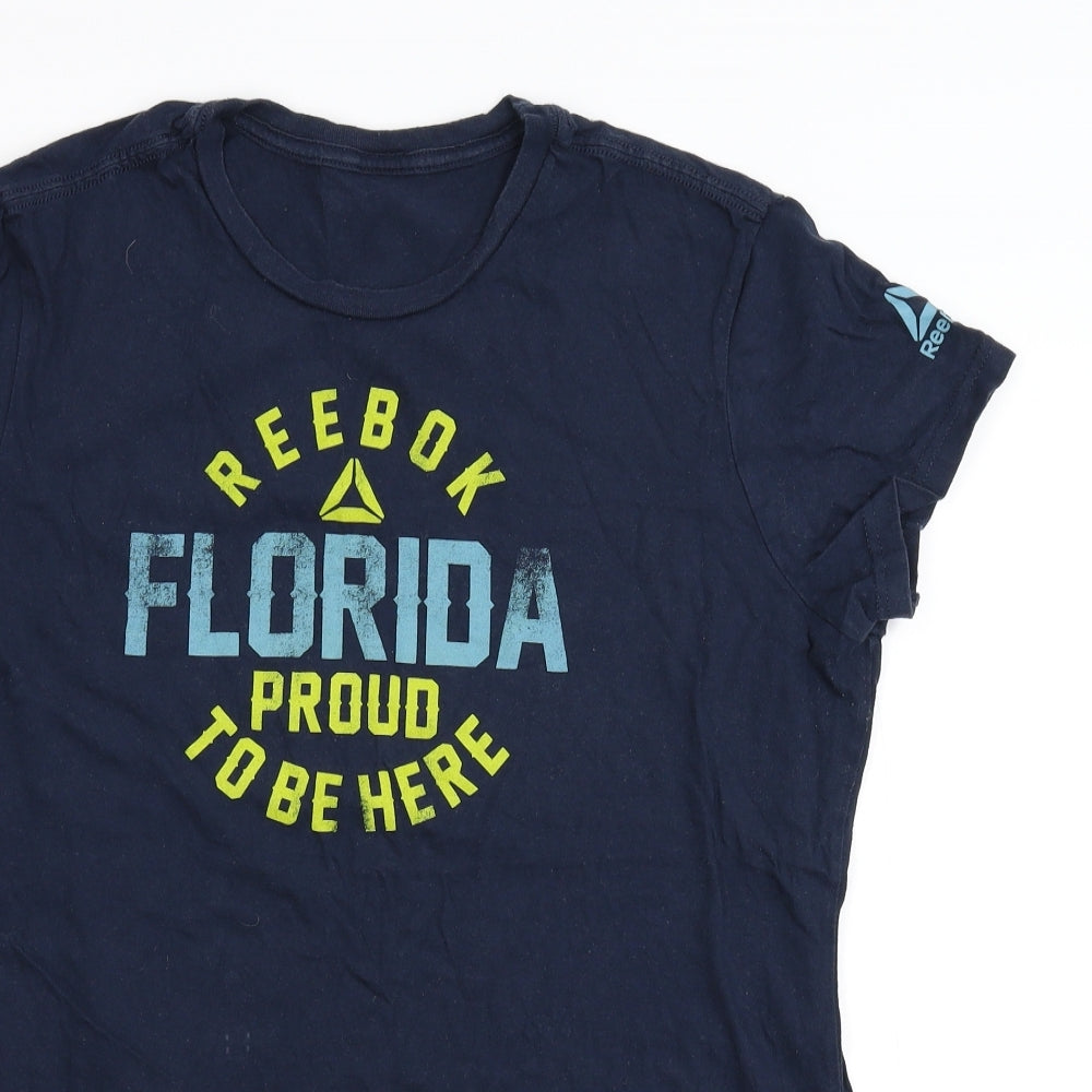 Reebok Mens Blue Flannel T-Shirt Size S