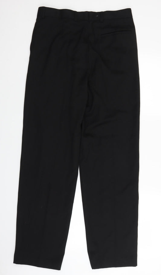 Burton Mens Black Trousers Size 32 in L29 in