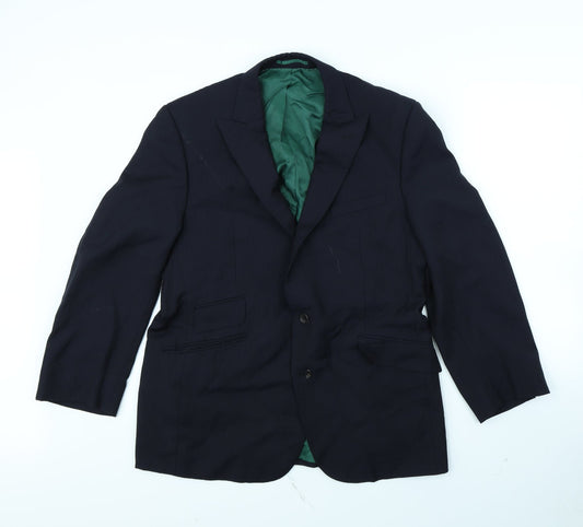 Preworn Mens Blue Striped Jacket Blazer Size 36