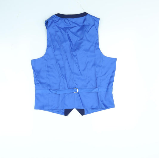 Preworn Mens Blue Gilet Waistcoat Size 40