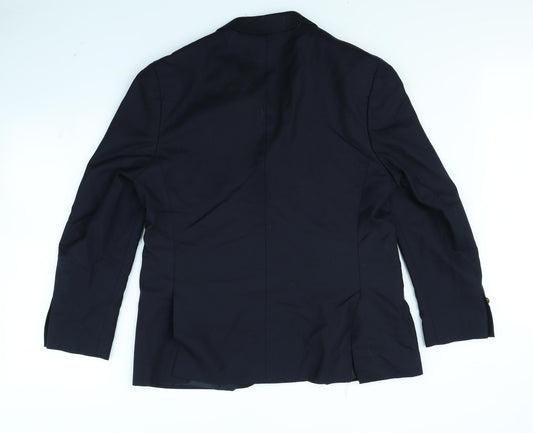 Preworn Mens Blue Jacket Size 38 - shoulder pads