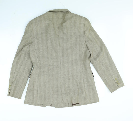 M&S Womens Brown Herringbone Jacket Size S