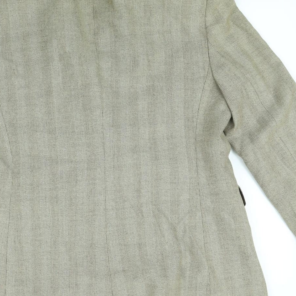 M&S Womens Brown Herringbone Jacket Size S