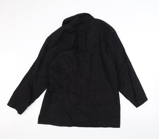 Expressions Womens Black Jacket Size 14