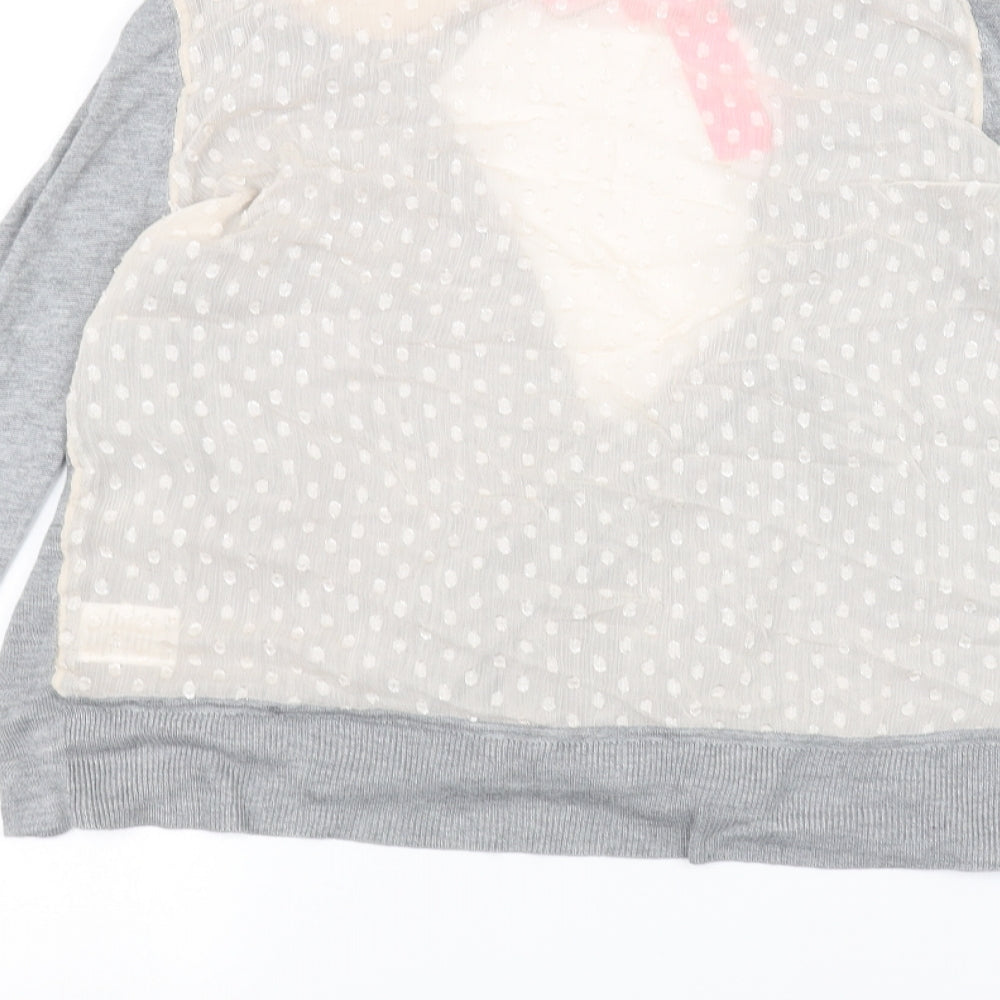Gharani Strok Womens Grey Cardigan Jumper Size L