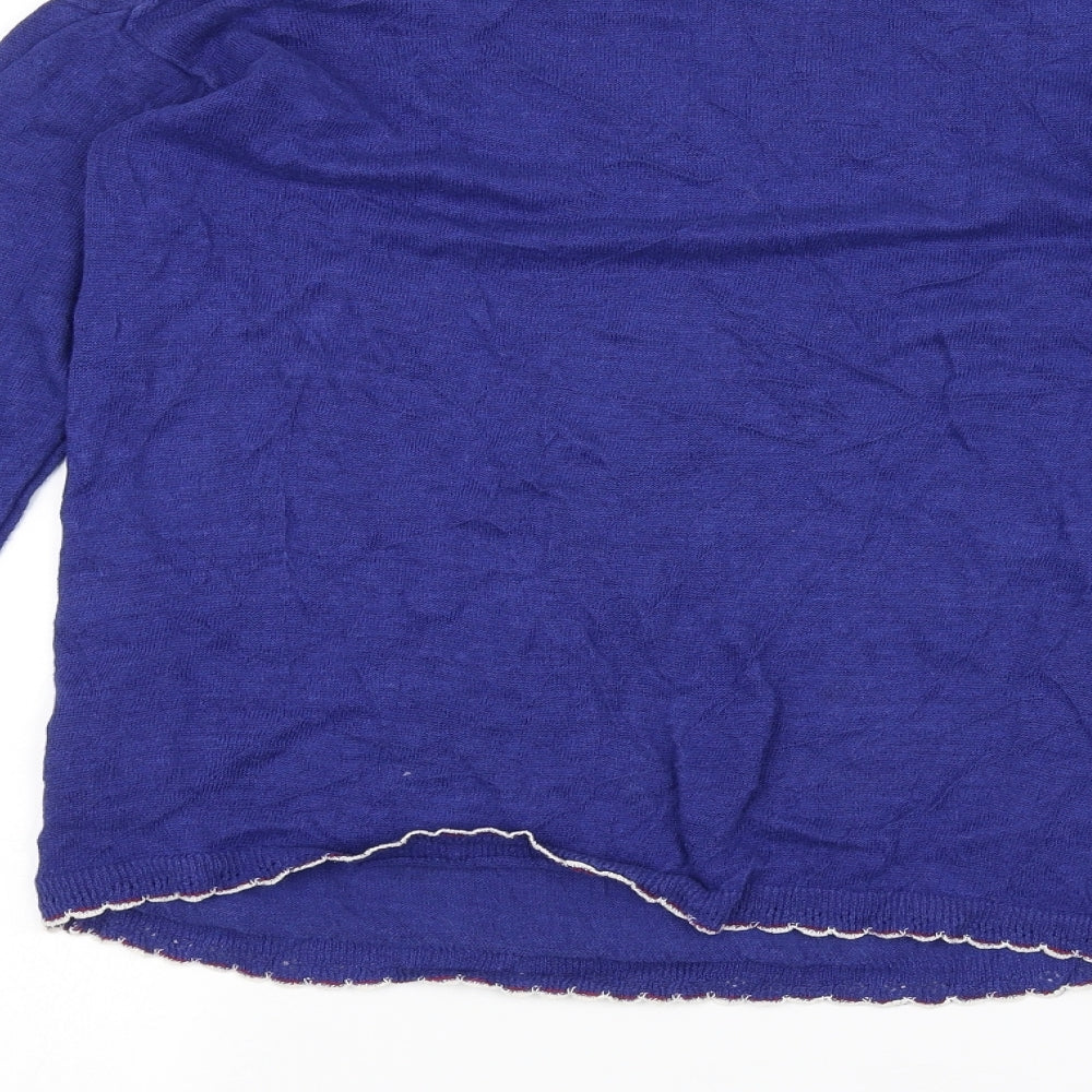 UNI Womens Blue Basic T-Shirt Size M