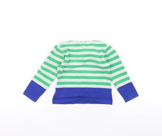 JBC Baby White Striped Pullover Jumper Size 24 Months