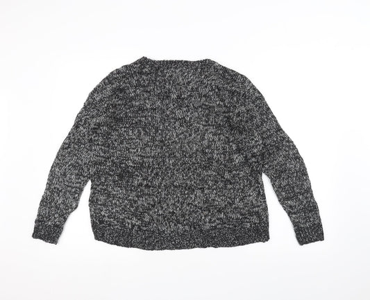 New Look Womens Black Knit Pullover Jumper Size S