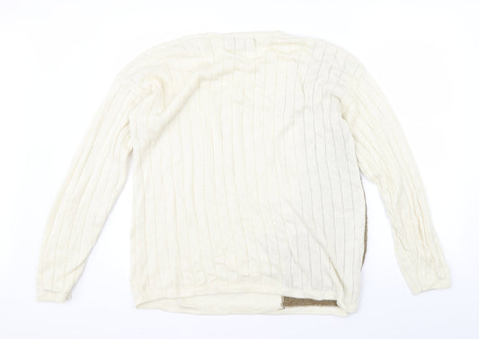 Better & Peter Allen Womens Beige Floral Pullover Jumper One Size